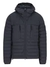 Stone Island Nylon Stretch Down Jacket In Blue