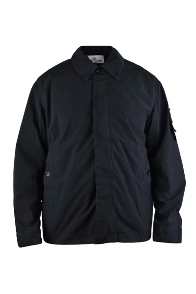 Stone Island Jacket In Blue