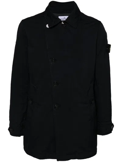 Stone Island David-tc Insulated Coat In Blue