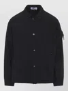 Stone Island Jacket Arm Patch Collared Design Front Pockets In Black
