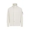 Stone Island Logo Patch High-neck Jacket In Beige