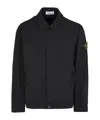 Stone Island Navy Blue Overshirt Jacket Men In Black