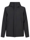 Stone Island Parka With Drawstring Hem And Hood In Black
