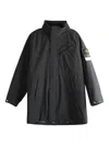 Stone Island Logo-patch Padded Coat In Black