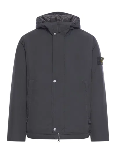Stone Island Compass-badge Padded Jacket In Black