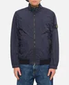 Stone Island Crinkle Bomber Elastic Cuffs In Blue