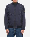 Stone Island Crinkle Bomber Elastic Cuffs In Blue