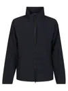 Stone Island Logo Zip-up Jacket In Blue