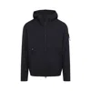 Stone Island Cotton Jacket With Hood And Pockets In Blue