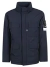 Stone Island Jacket With Logo In Blue
