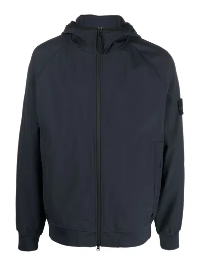 Stone Island Jacket In Blue