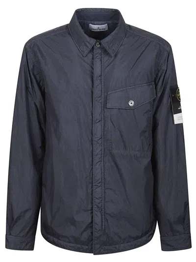 Stone Island Jacket In Blue