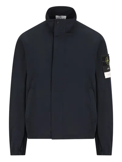 Stone Island Jacket In Blue