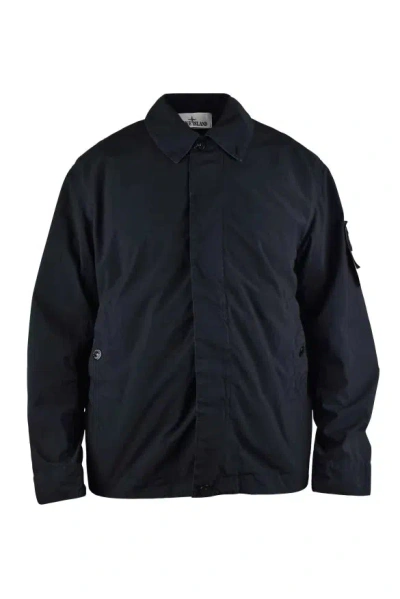 Stone Island Jacket In Blue