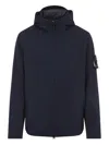 Stone Island Soft Shell Padded Jacket With Waterproof And Windproof Membrane In Blue