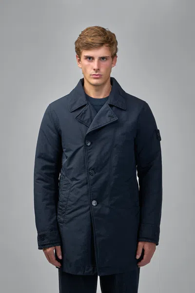 Stone Island Jacket-coat In Blue