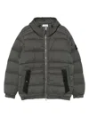 Stone Island Short Hooded Down Jacket In Gray