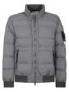 Stone Island Grey Down-tc Stretch Nylon Down Jacket In Multi