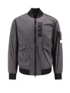 Stone Island Dark Grey Bomber Jacket In Multi
