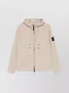 Stone Island Jacket Hooded Elasticated Cuffs In Brown