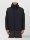 Stone Island Jacket Hooded Front Pockets In Blue