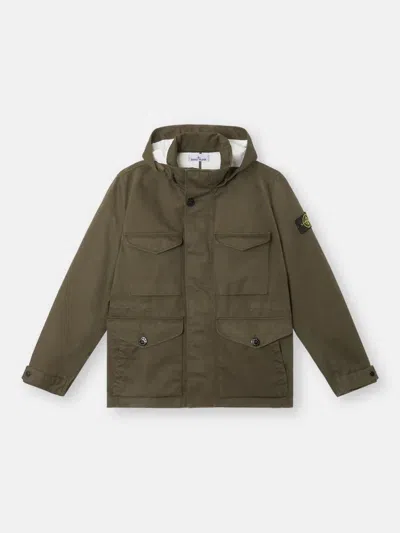 Stone Island Jacket In Three-layer Technical Fabric In Green