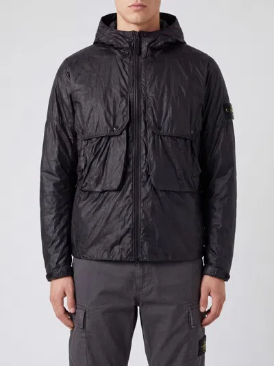 Stone Island Jacket Men Color Black