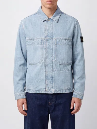 Stone Island Jacket Men Color Blue