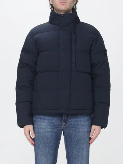 Stone Island Jacket Men Color Navy In Blue