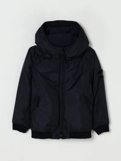 Stone Island Jacket  Junior Kids Color Navy In Black