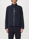 Stone Island Logo Patch Jacket In Blue