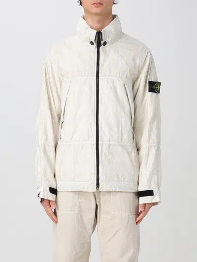 Stone Island 4100040 Raw Linen Plated-ovd In White