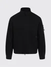 Stone Island Logo Patch Bomber Jacket In Black