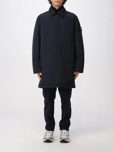 Stone Island Jacket  Men Color Blue In Black