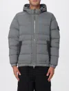 Stone Island Padded Puffer Jacket With High Collar In Gray