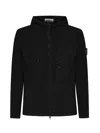 Stone Island Short Parka With Elastic Hem And Hood