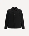 Stone Island Jacket Arm Patch Collared Design Front Pockets In Black