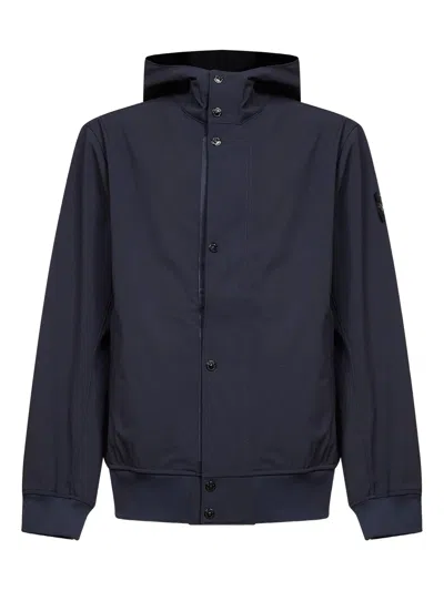 Stone Island Logo-patch Hooded Jacket In Animal Print