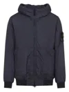 Stone Island Jacket With Hood In Blue