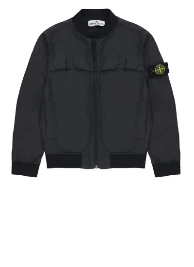 Stone Island Kids' Jacket With Logo In Black