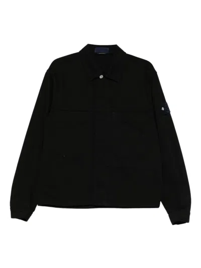 Stone Island Jacket With Logo In Black