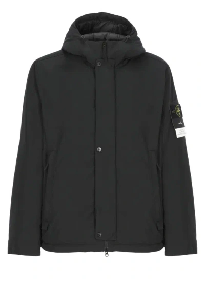 Stone Island Jacket With Logo In Black