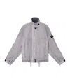 Stone Island Jacket With Transparent Resins And Foldable Co11ar In Blue