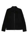 Stone Island Zipper Jacket With Chest Pocket In Black