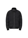 Stone Island Quilted Hooded Jacket Elasticated Cuffs In Black