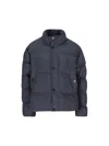 Stone Island Quilted Nylon Puffer Jacket In Blue