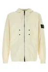 Stone Island Giubbino In Cotone Stretch Avorio Uomo In Neutral