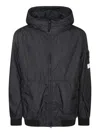 Stone Island Technical Fabric Hooded Jacket In Black