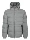 Stone Island Padded Puffer Jacket With High Collar In Gray