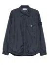 Stone Island Recycled Nylon Jacket Featuring Removable Patch In Black